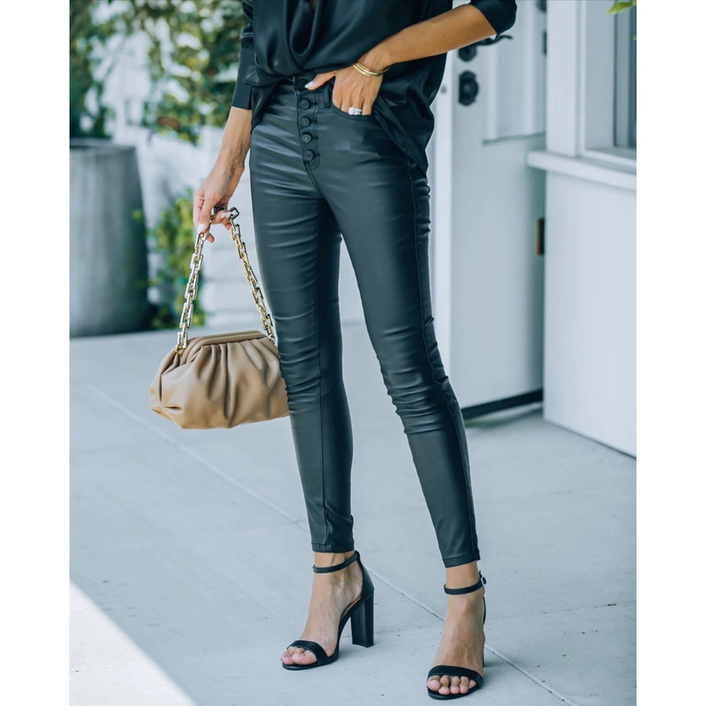 Kancan || High Rise Coated Skinny Jeans